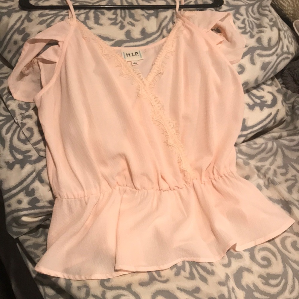 Off the shoulder peplum top